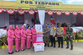 Kapolres Kaur Bersama Ketua Bhayangkari Cabang Kaur Cek Pos Ketupat Nala 2026