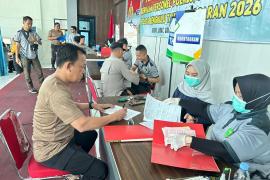 Personel Polres Bengkulu Selatan Jalani Pemeriksaan Kesehatan Berkala Tahun 2026