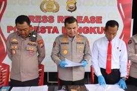 Kapolresta Bengkulu Pimpin Press Release 4 Kasus Menonjol : Dari Pengeroyokan Maut hingga Kejahatan Seksual terhadap Anak