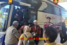 Berikan Rasa Aman, Dit Samapta Polda Bengkulu Laksanakan Pengamanan Calon Jemaah Haji