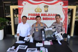 Satresnarkoba Polresta Bengkulu menggelar Press Release