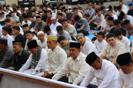 Sholat Iduladha di Mapolda Bengkulu