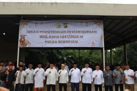 Polda Bengkulu Sembelih 18 Ekor Sapi dan 6 Ekor Kambing Kurban