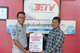 Jasa Raharja Bengkulu Perkuat Sinergi dengan BETV Lewat Silaturahmi dan Sosialisasi Program Pemutihan Pajak
