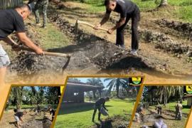 Satbrimob Polda Bengkulu Perkuat Ketahanan Pangan Melalui Perawatan dan Pemupukan Lahan Jagung
