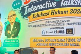 Asosiasi Media dan Jurnalis (AMJ) bersama Azwira dan Polresta Bengkulu menggelar Diskusi Publik dan Interactive Talkshow Edukasi Hukum 2026 