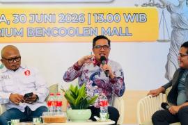 Mantan Juru Bicara Komisi Pemberantasan Korupsi (KPK), Febri Diansyah, S.H.,  menjadi narasumber utama dalam Diskusi Publik dan Interactive Talkshow Edukasi Hukum 2026 