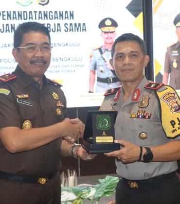 Kapolda Bengkulu Brigjen Pol Yudhi Sulistianto Wahid, S.I.K. melakukan silaturahmi ke Kepala Kejaksaan Tinggi Bengkulu 